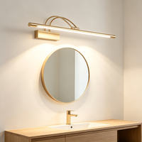 Dimmable LED Bathroom Vanity Light, Bendable Double Arm Wall Mount Mirror Lamp for Make-up Mirror