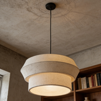 Black Farmhouse Chandelier 6-Light Rustic Pendant Lighting for Hallway