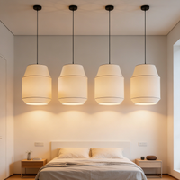 Black Farmhouse Chandelier 6-Light Rustic Pendant Lighting for Hallway