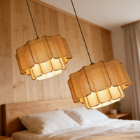 Nordic Minimalist Chandelier Wabi Sabi Style Hanging Lamp for Bedroom