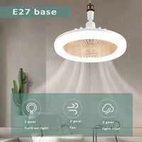 E27 rotatable led fan light CCT adjustable led ceiling fan lamp