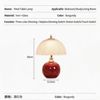 Dining Table Bud Lamp: Wireless & Touch-Sensitive, Creates Romantic Dinner Atmosphere with Warm White Light