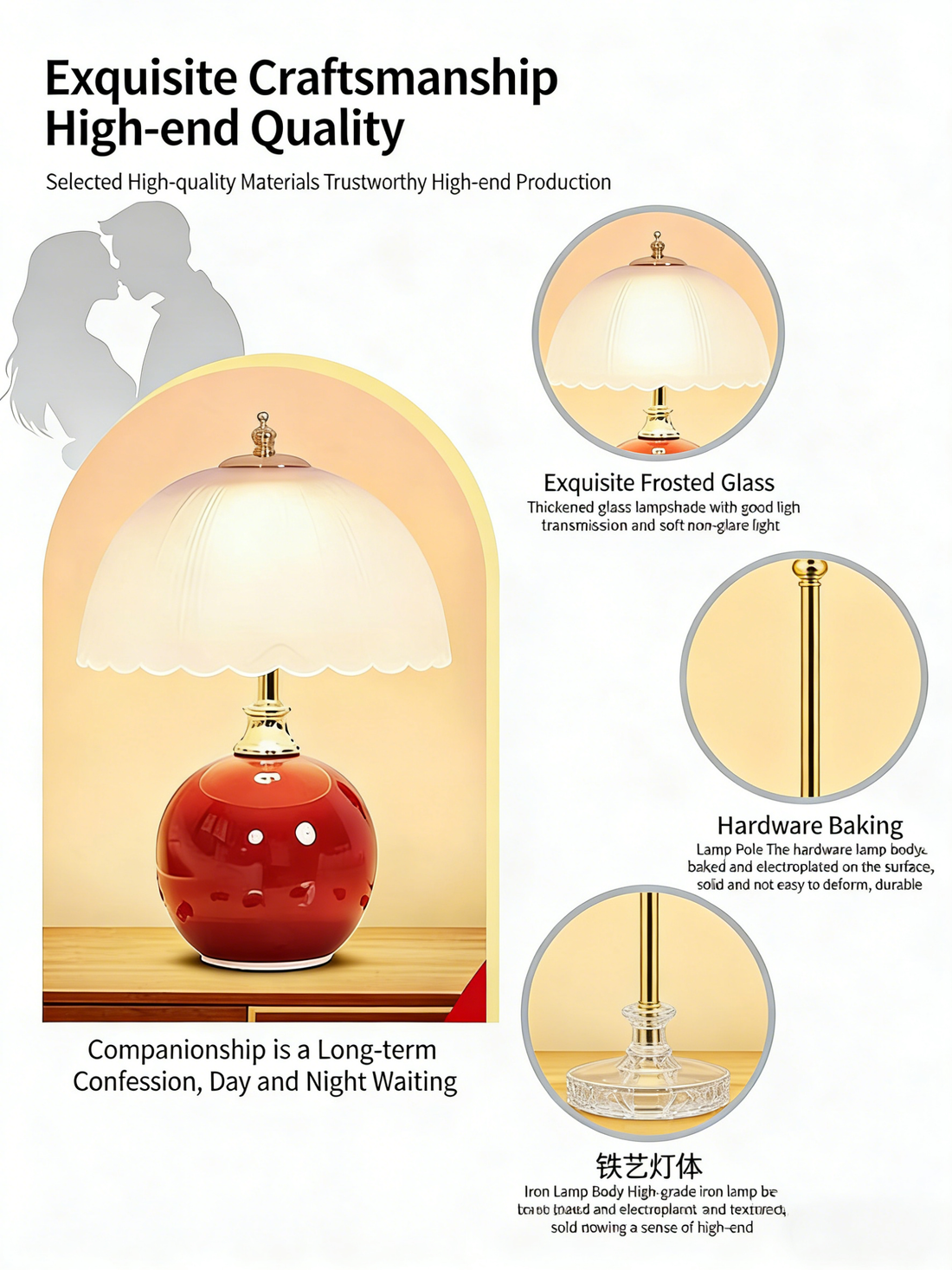 Dining Table Bud Lamp: Wireless & Touch-Sensitive, Creates Romantic Dinner Atmosphere with Warm White Light