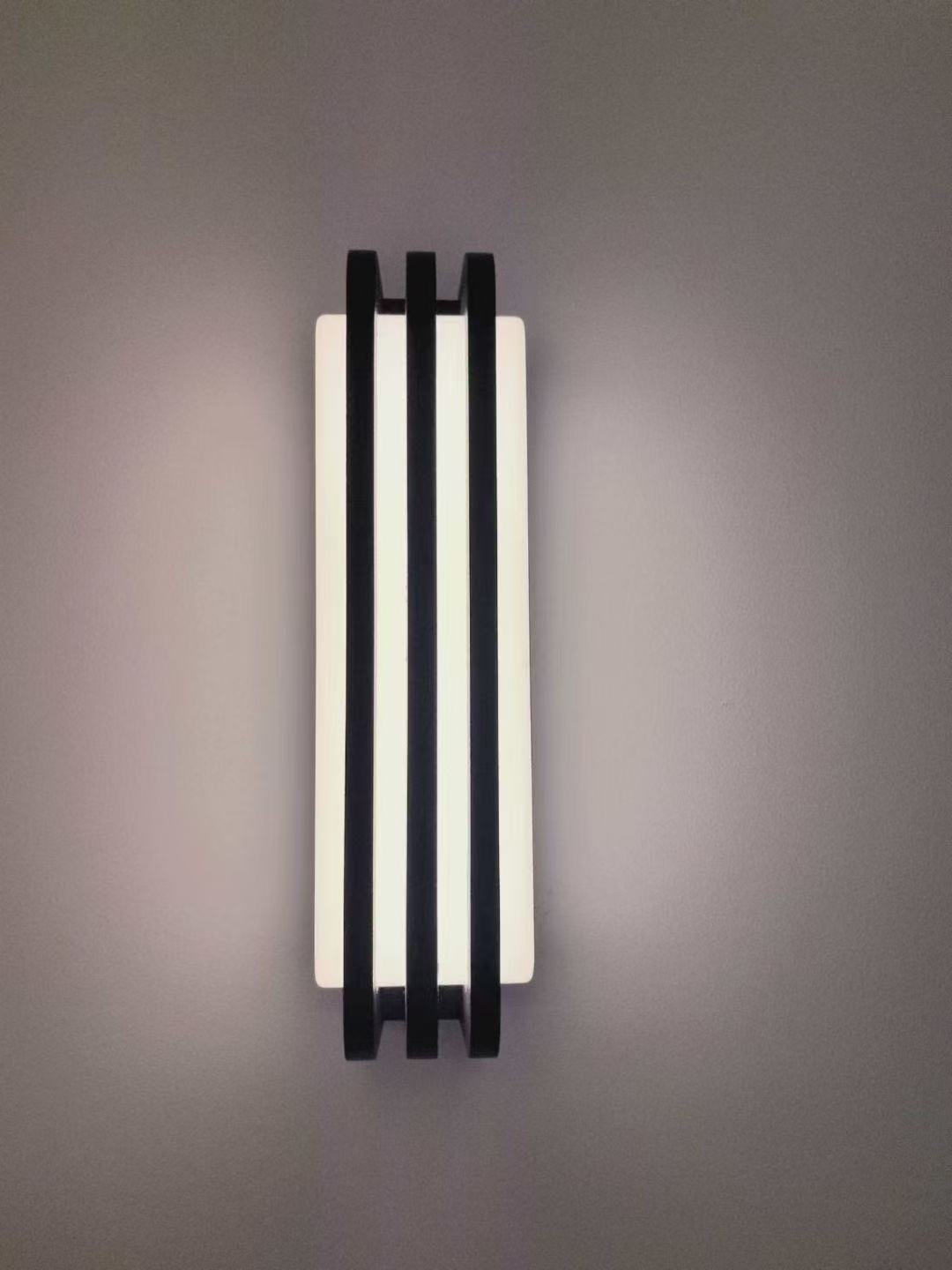 Modern LED Wall Sconce, Minimalist Wall Lighting Fixture, Matte Black Wall Lamp for Bedroom Living Room Hallway Bathroom Vanity, Hardwired Indoor Home Decor