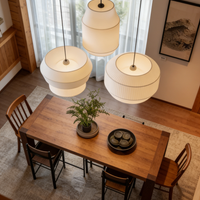 Black Farmhouse Chandelier 6-Light Rustic Pendant Lighting for Hallway