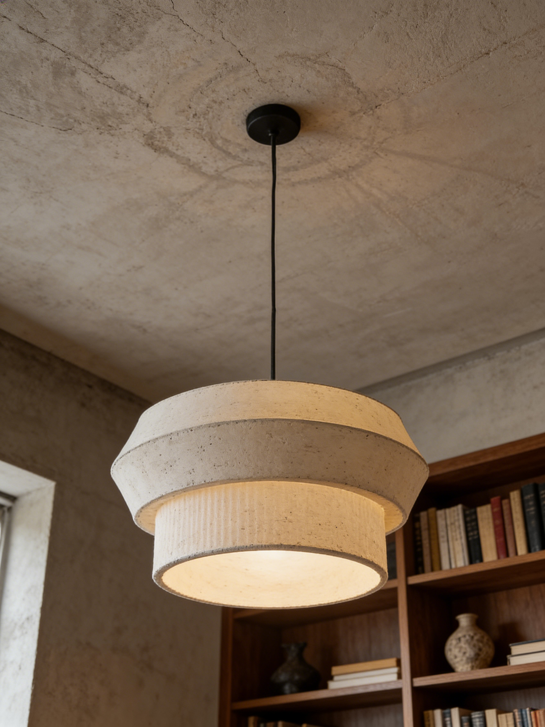 Black Farmhouse Chandelier 6-Light Rustic Pendant Lighting for Hallway