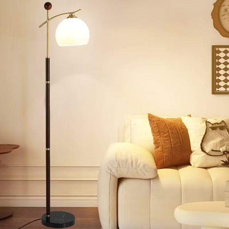 Nordic Style Fabric Shade Floor Lamp, Warm Light Standing Lamp for Cozy Indoor Ambiance