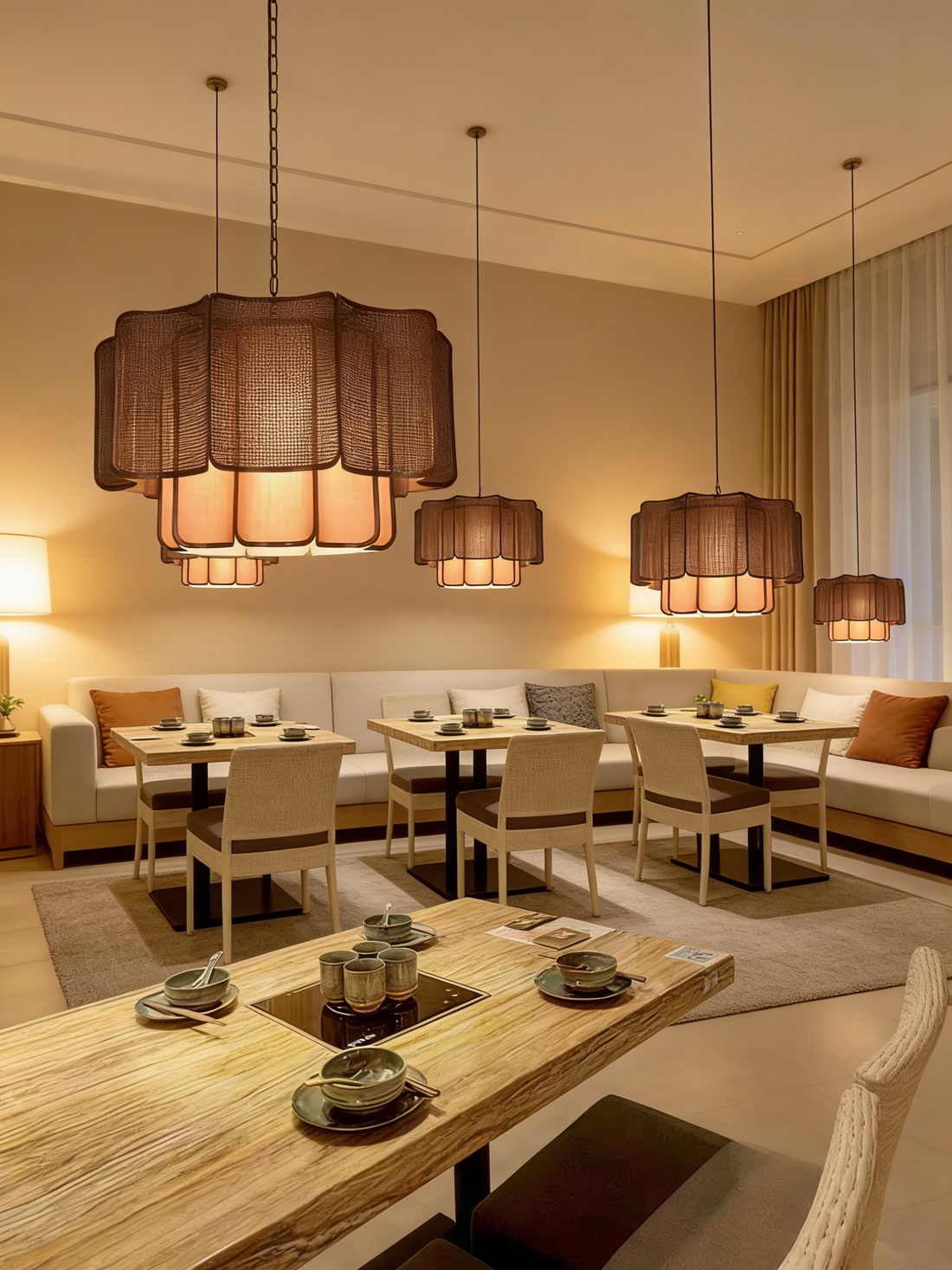 Sputnik Chandelier Mid Century Modern Pendant Light for High Ceiling