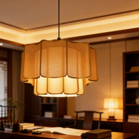 Nordic Minimalist Chandelier Wabi Sabi Style Hanging Lamp for Bedroom