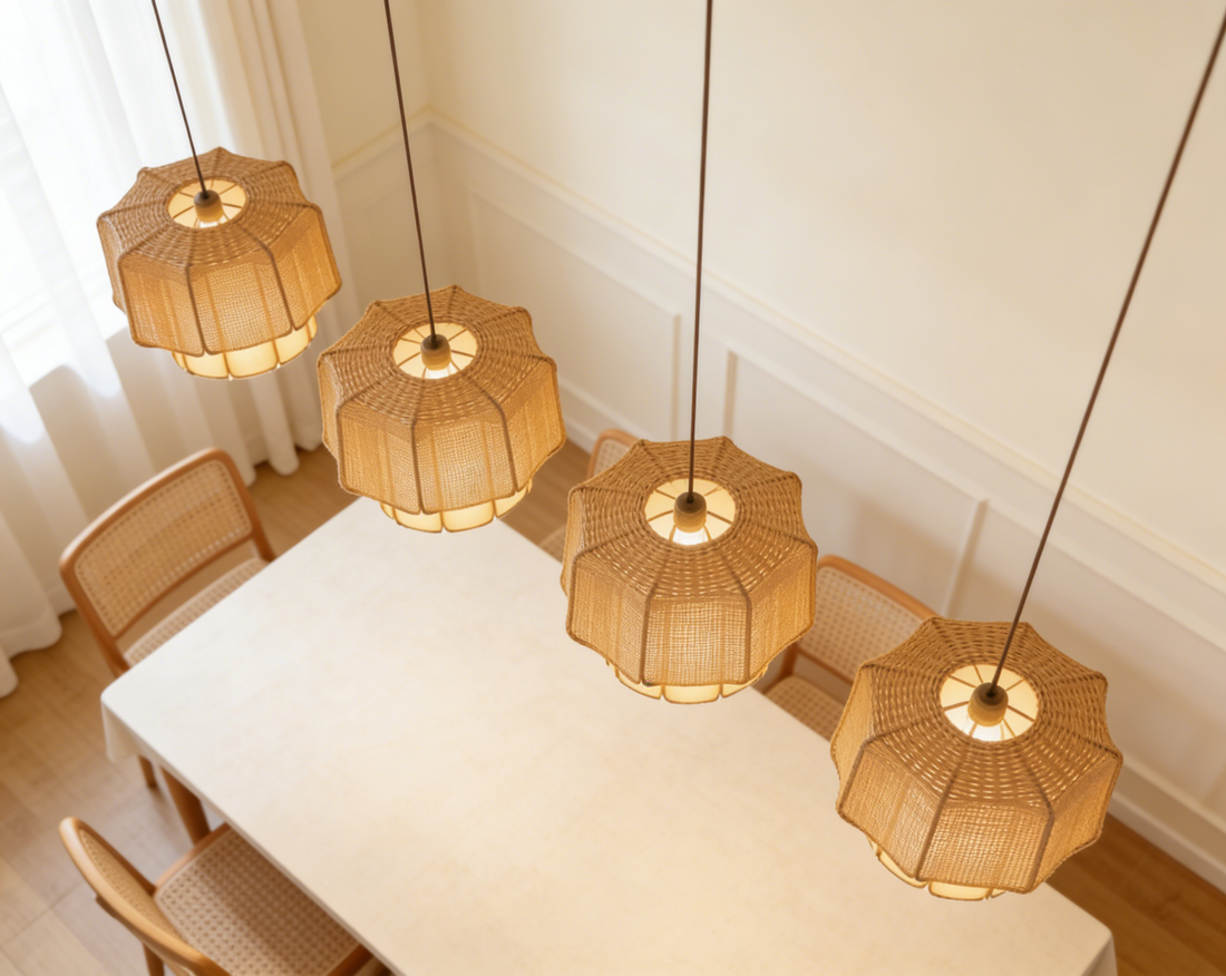 Nordic Minimalist Chandelier Wabi Sabi Style Hanging Lamp for Bedroom