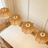 Nordic Minimalist Chandelier Wabi Sabi Style Hanging Lamp for Bedroom