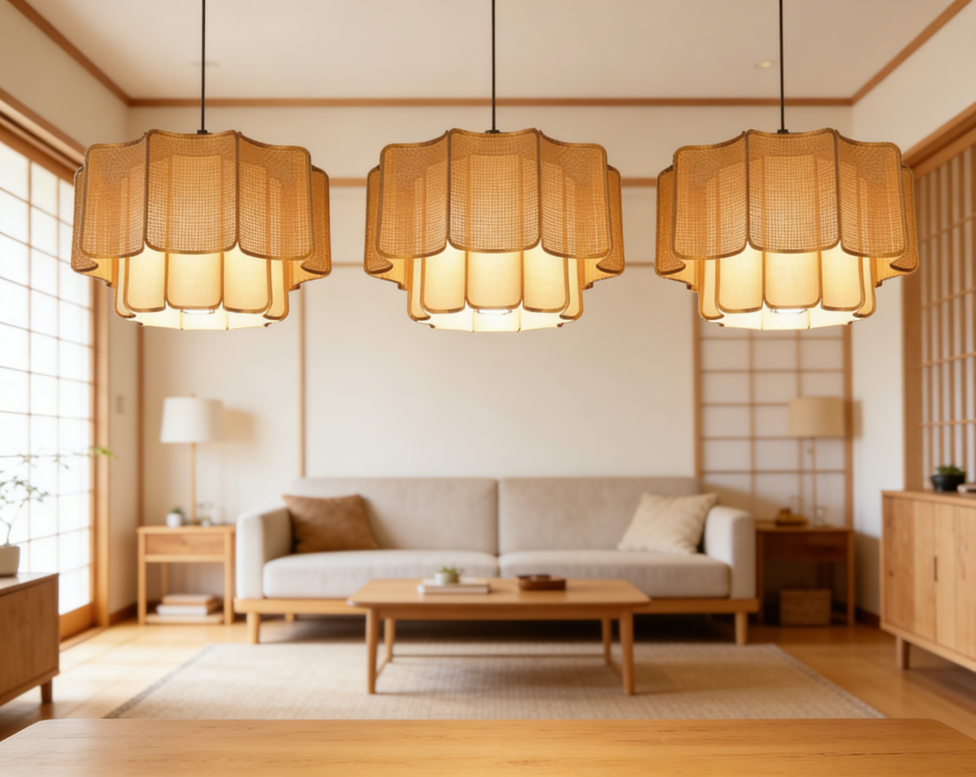 Nordic Minimalist Chandelier Wabi Sabi Style Hanging Lamp for Bedroom