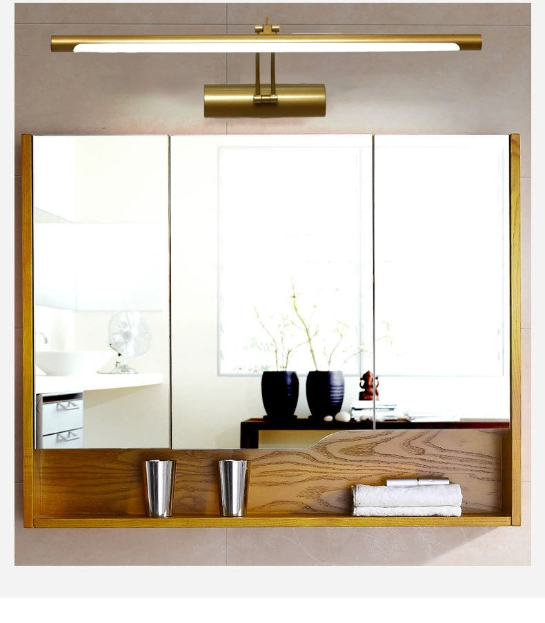 Sleek Wall Mount Bathroom Vanity Light, Dimmable LED Mirror Lighting for Bathroom Countertop