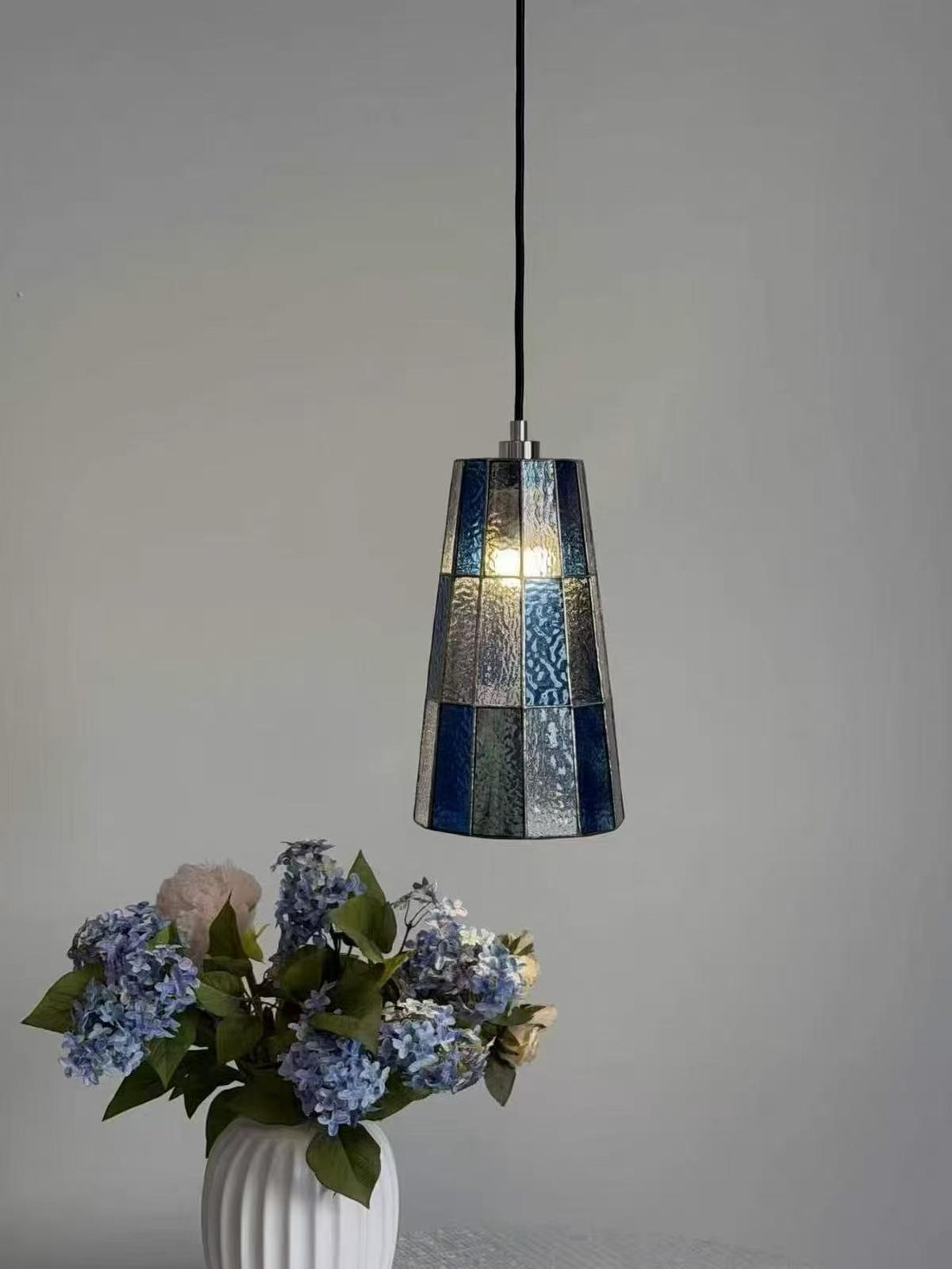 Contemporary Round Crystal Chandelier High Ceiling Entryway Hanging Lamp